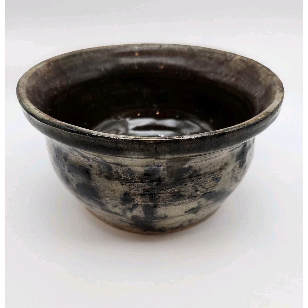 Vtg Hand Crafted Signed Studio Art Pottery Pot/Bowl, Glazed Stoneware